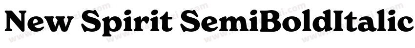 New Spirit SemiBoldItalic字体转换